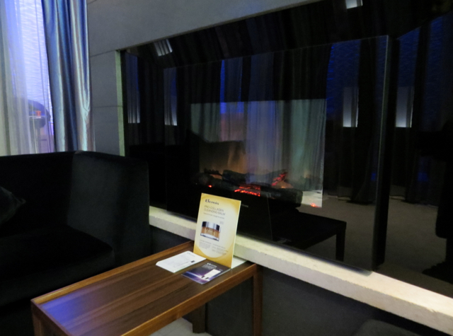 British Airways Galleries Arrivals Lounge Elemis Spa Fireplace