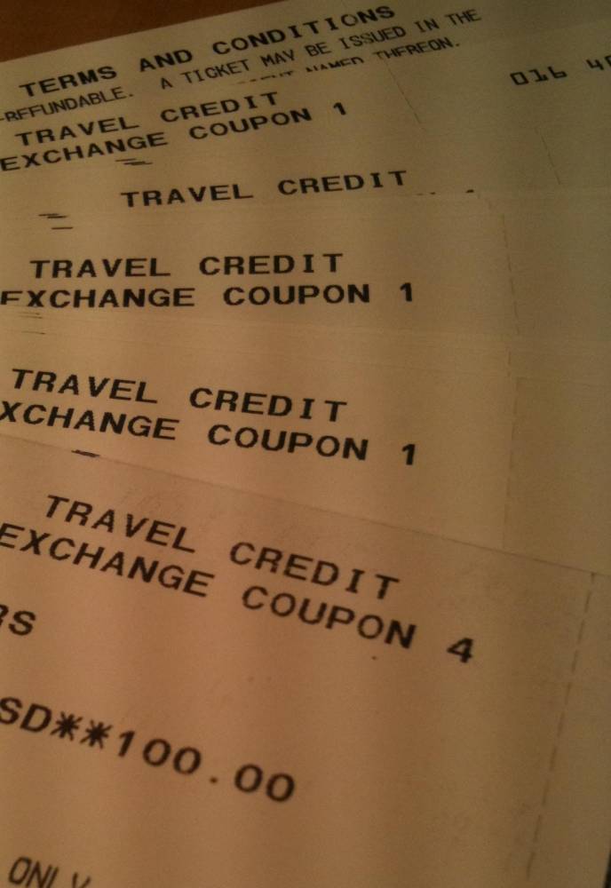 Travel Vouchers from bumps on United