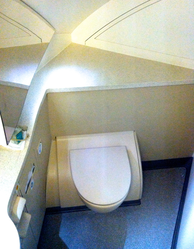 Singapore Business Class Review - Business Class Toilet