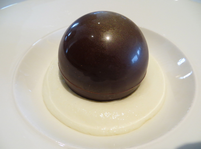 Petrus London Review - Chocolate Sphere Dessert