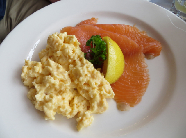 Dalhousie Castle Review Scotland - Scottish Smoked Salmon and Scrambled Eggs for Breakfast