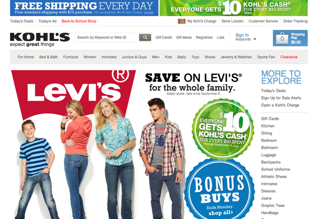 Ultimate Rewards Mall September 2013 Deals: 15X for Kohl's + 20% Kohl's Cash