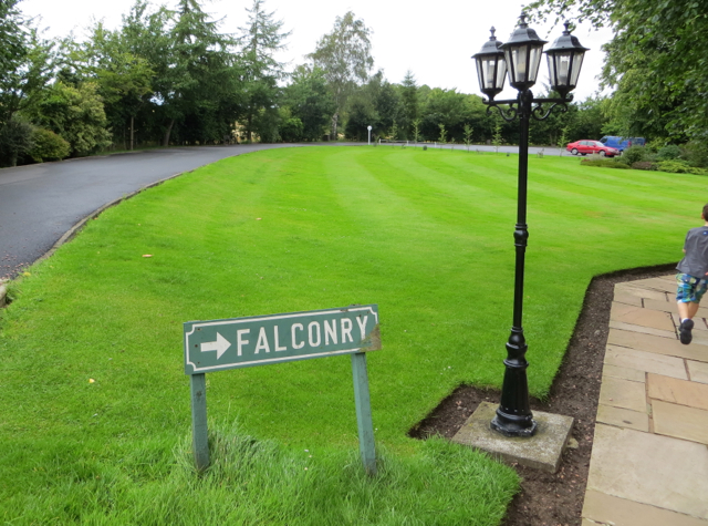 Dalhousie Castle Falconry - Sign to Falconry Mews