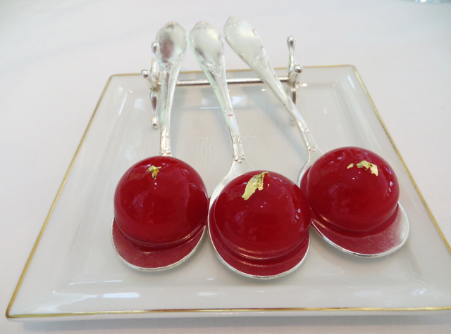 Epicure at Le Bristol Paris Restaurant Review - Liquid Strawberry Bonbons