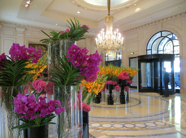 Four Seasons Paris Review - Stunning Flowers by Jeff Leatham in Lobby