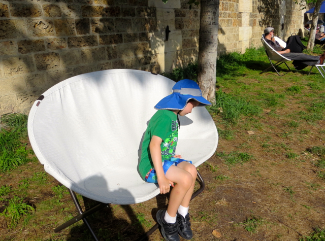 Paris Plages-Paris Beaches-Squirming Out of a Lounge Chair