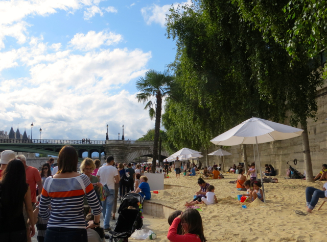 Paris Plages Paris Beaches-Kids Enjoying Sand Fun