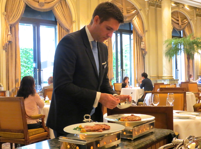 Le Cinq at Four Seasons Paris Restaurant Review - Tableside Plating