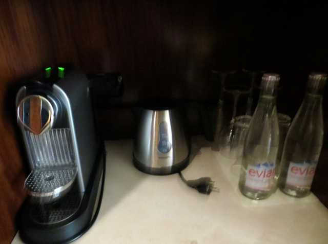 Park Hyatt Paris-Vendome Review - Nespresso Machine and Evian Water