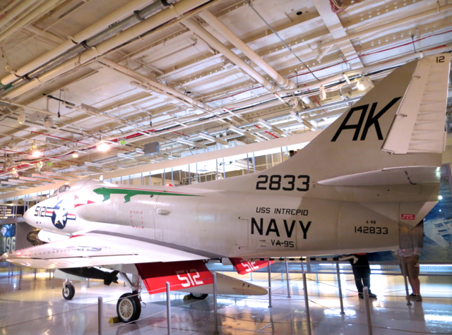 Intrepid Museum NYC Review - Navy Plane, Hangar Deck