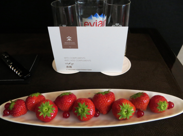 Prince de Galles Paris Hotel Review - Welcome Amenity Strawberries