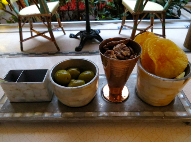 Prince de Galles Paris Hotel Review - Bar Snacks at Le Patio