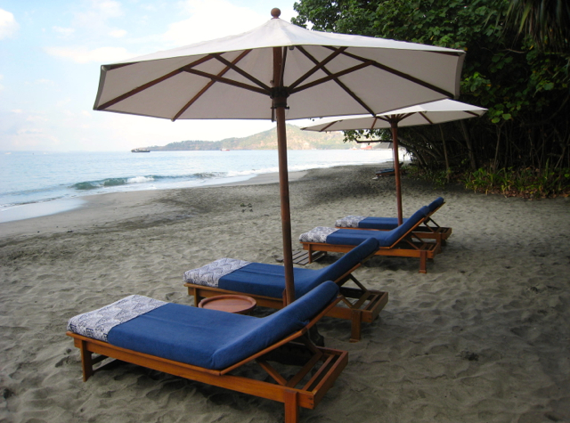 Amankila Ocean Suite Review, Bali - Loungers on Private Beach
