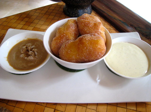 Amankila Bali Food - Breakfast - Moroccan Doughnuts with Custard and Espresso Granita