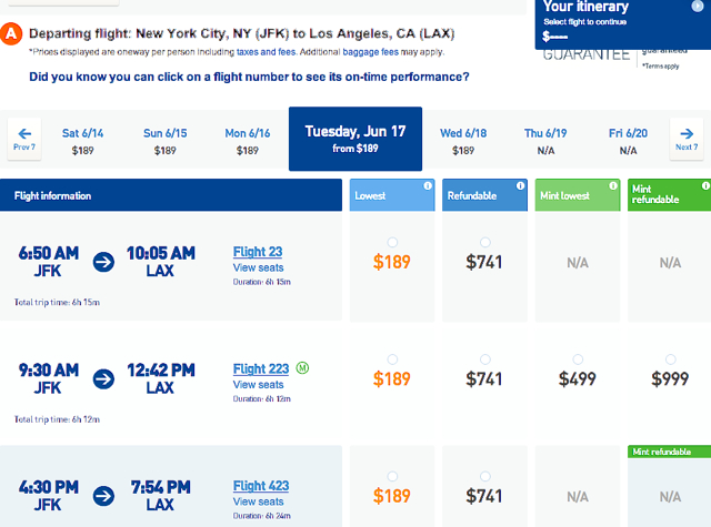 JetBlue Mint Private Suites and Flat Bed Seats Now on Sale-JFK-LAX