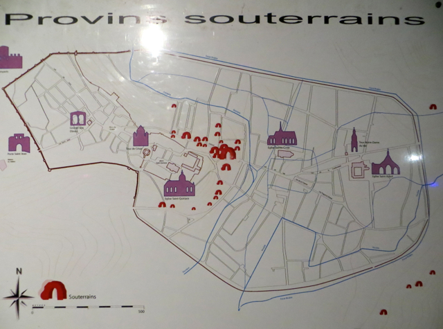 Provins, France Map of Les Souterrains (Underground Tunnels)