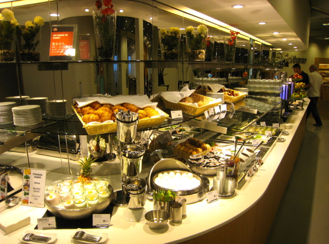 Singapore Suites Review - Lufthansa Senator Lounge Frankfurt Buffet