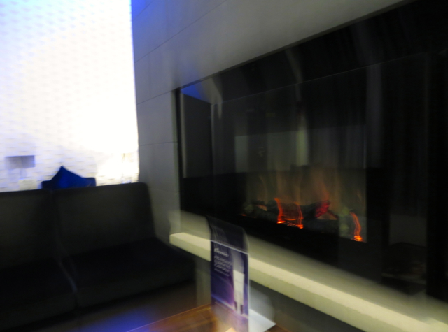 British Airways Concorde Room Cabana Review - Fireplace in Elemis Spa