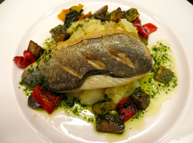 British Airways Concorde Room and Cabana Review - Seared Sea Bass