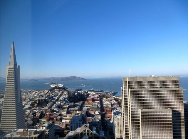 Mandarin Oriental San Francisco Hotel Review - View of Transamerica Pyramid from Mandarin Bay Bridge Room