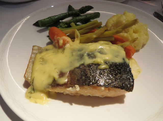 British Airways New First Class Review - Loch Fyne Sea Trout Main Course