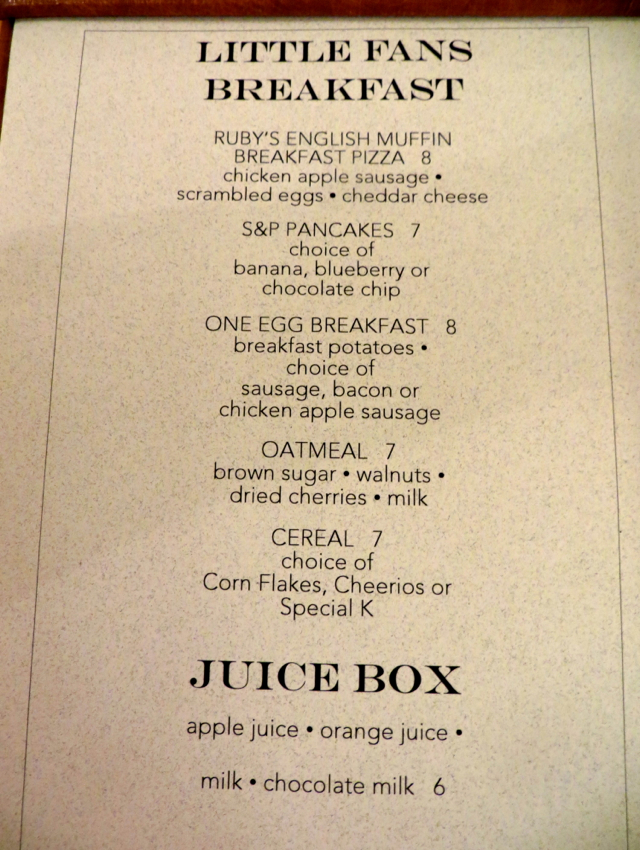 Mandarin Oriental San Francisco Brasserie S&P Kids Menu-Breakfast