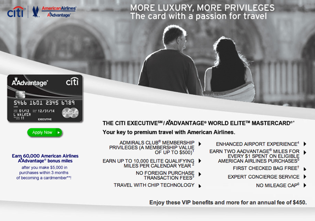 Citi Executive AAdvantage 60K Bonus: Buy AA Miles at Less Than 1 Cent Each