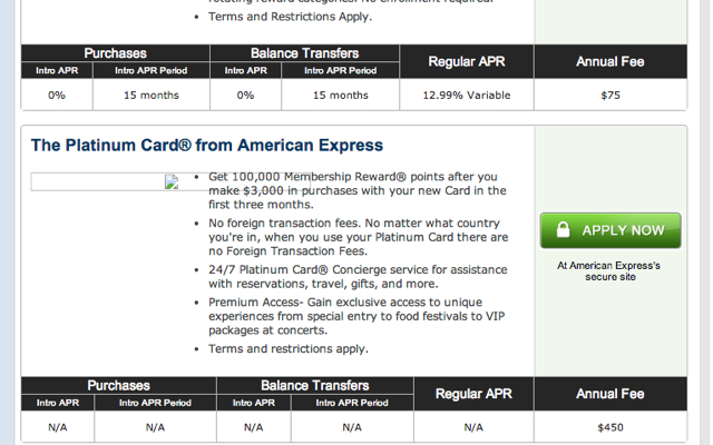 AMEX Platinum 100,000 Signup Bonus Offer via CardMatch