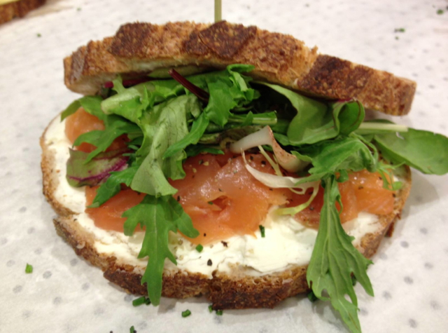 Breads Bakery NYC Review - Smoked Salmon Sandwich