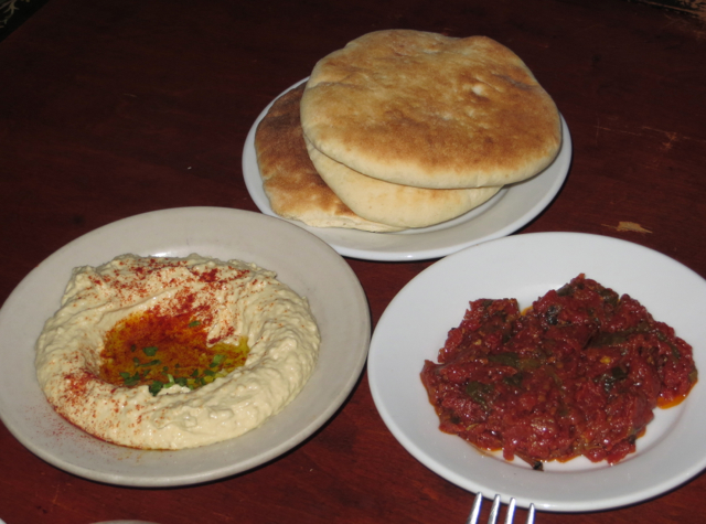 Cafe Mogador NYC Review - Appetizers - Hummus, Matbucha, Bread