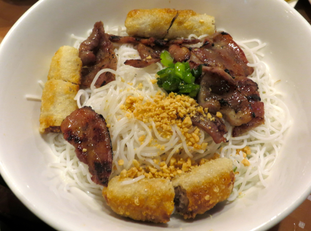 Ninh Kieu NYC Restaurant Review - Spring Rolls and Grilled Pork on Rice Vermicelli