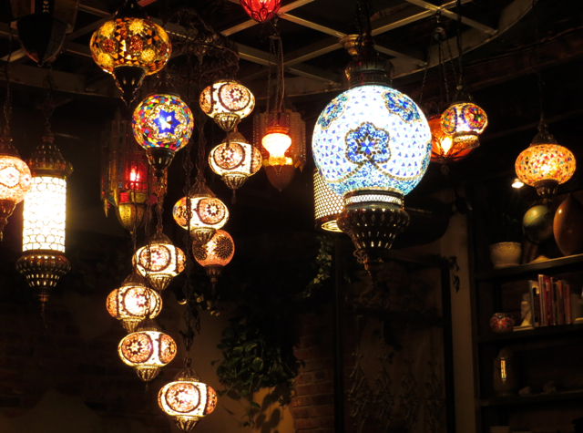 Up Thai NYC Restaurant Review - Lanterns in Dining Room