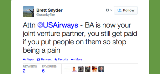 US Airways Customer Service Fail - Cranky Flier