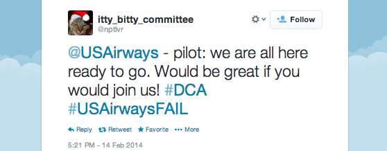 US Airways Missing Pilot Customer Service Fail