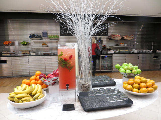 British Airways Galleries Lounge at JFK Terminal 7 Review - Fruit Infused Water and Fruit