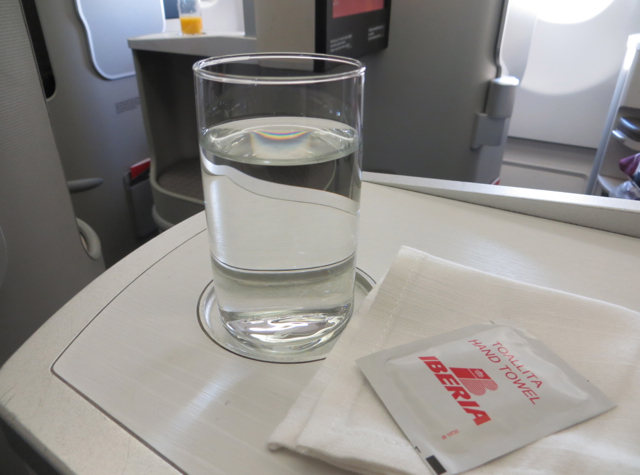 Iberia New Business Plus A330-300 Review - Pre-Flight Drink