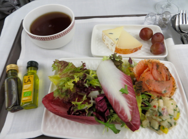 Iberia New Business Class A330-300 Review - Marinated Salmon Appetizer