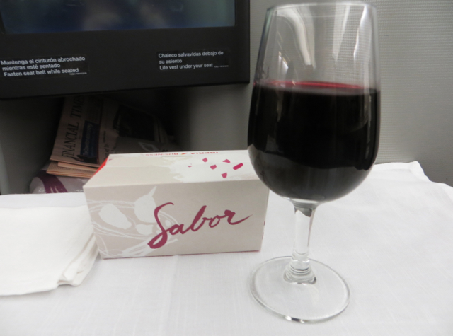 Iberia New Business Class A330-300 - Wine and Potato Chips