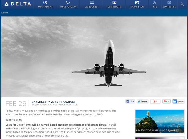 Delta Devaluation: SkyMiles Now Revenue Based