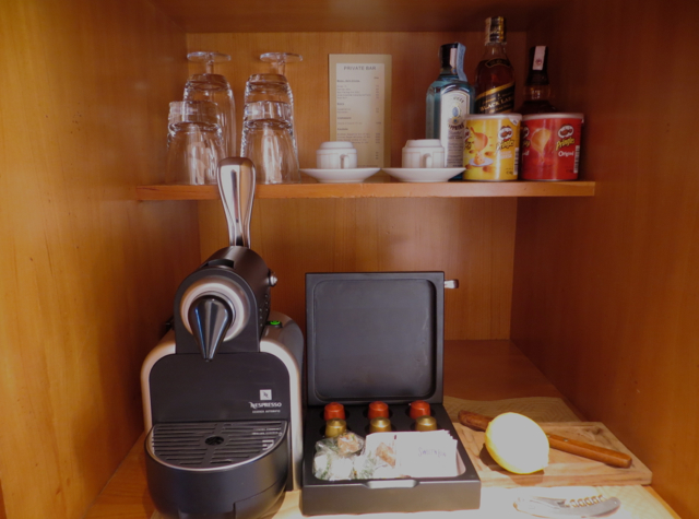 Amanjena Review Marrakech Morocco - Nespresso Machine and Mini Bar