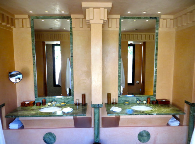 Amanjena Review Marrakech Morocco - Dual Vanities with His and Hers Sinks