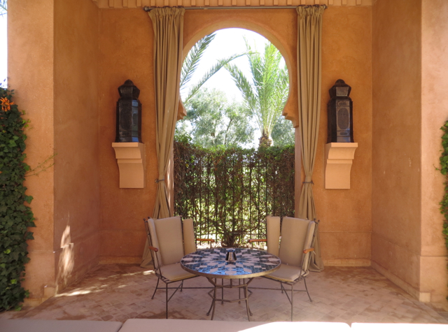 Amanjena Review Marrakech Morocco - Pavilion Courtyard Seating Area