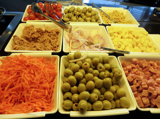 Iberia Business Class Lounge Madrid Review - Vegetables and Olives