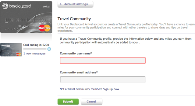 Barclays Arrival Travel Community: Earn Miles to Redeem for Travel - Link Account