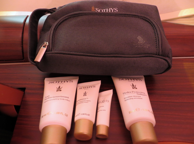 Singapore Suites A380 Review JFK to Frankfurt - Sothys Amenity Kit