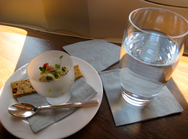 Cathay Pacific First Class Review - Amuse Bouche