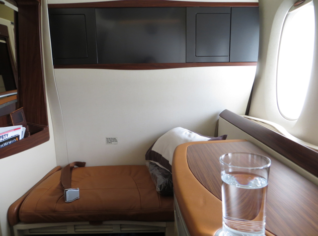 Singapore Suites A380 Review - Pre-Flight Drink