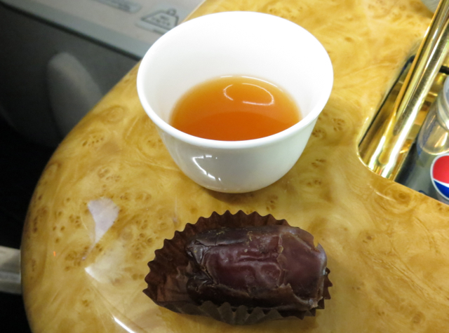 Emirates First Class A380 Review - Arabian Coffee and Date