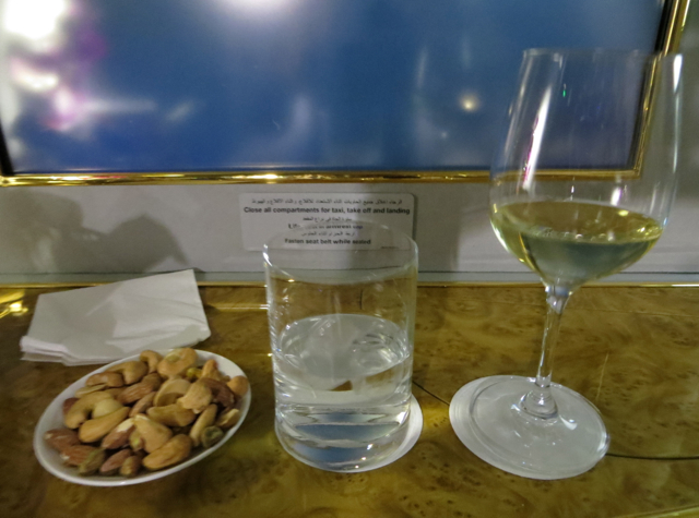 Emirates First Class A380 Review - Warm Nuts Prior to Meal