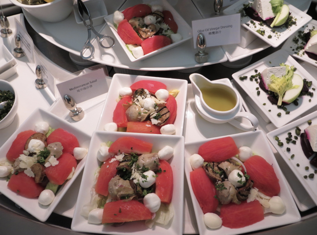 Emirates Lounge Hong Kong Review - Salads